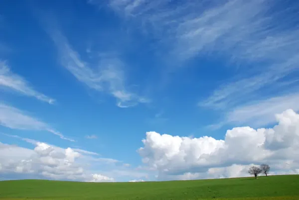 A blue sky